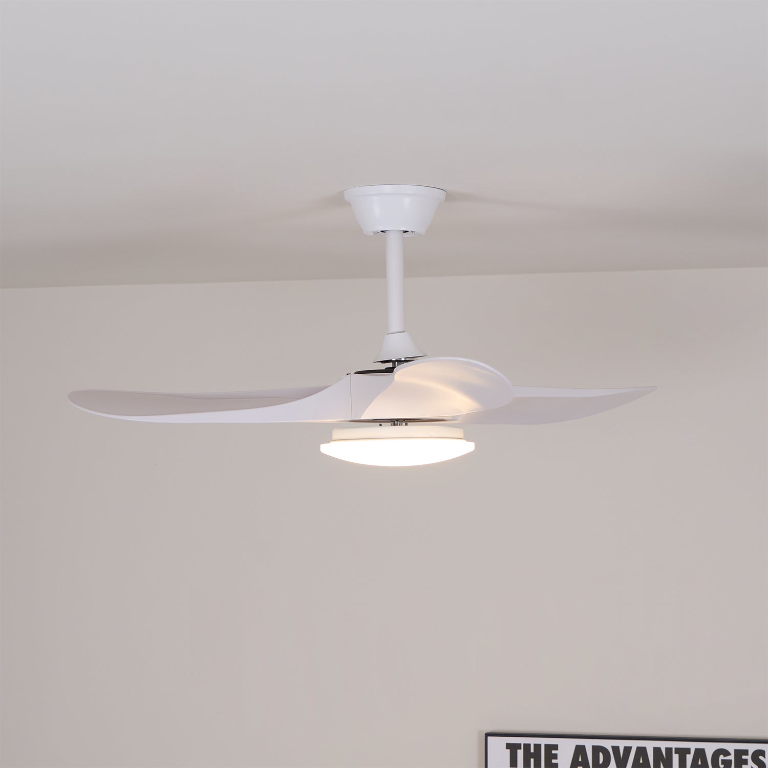 Deckenleuchte | Holzlamellen, Integrierter Ventilator, LED-Beleuchtung 5