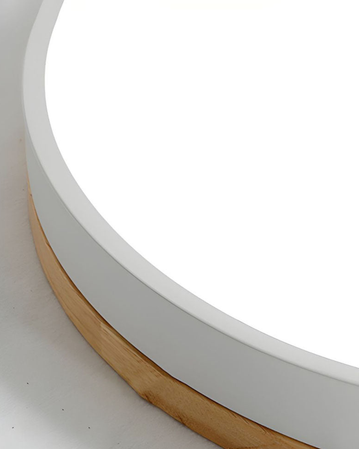 Deckenleuchte | Rundes Design, Holzakzent, Grünes Band 2