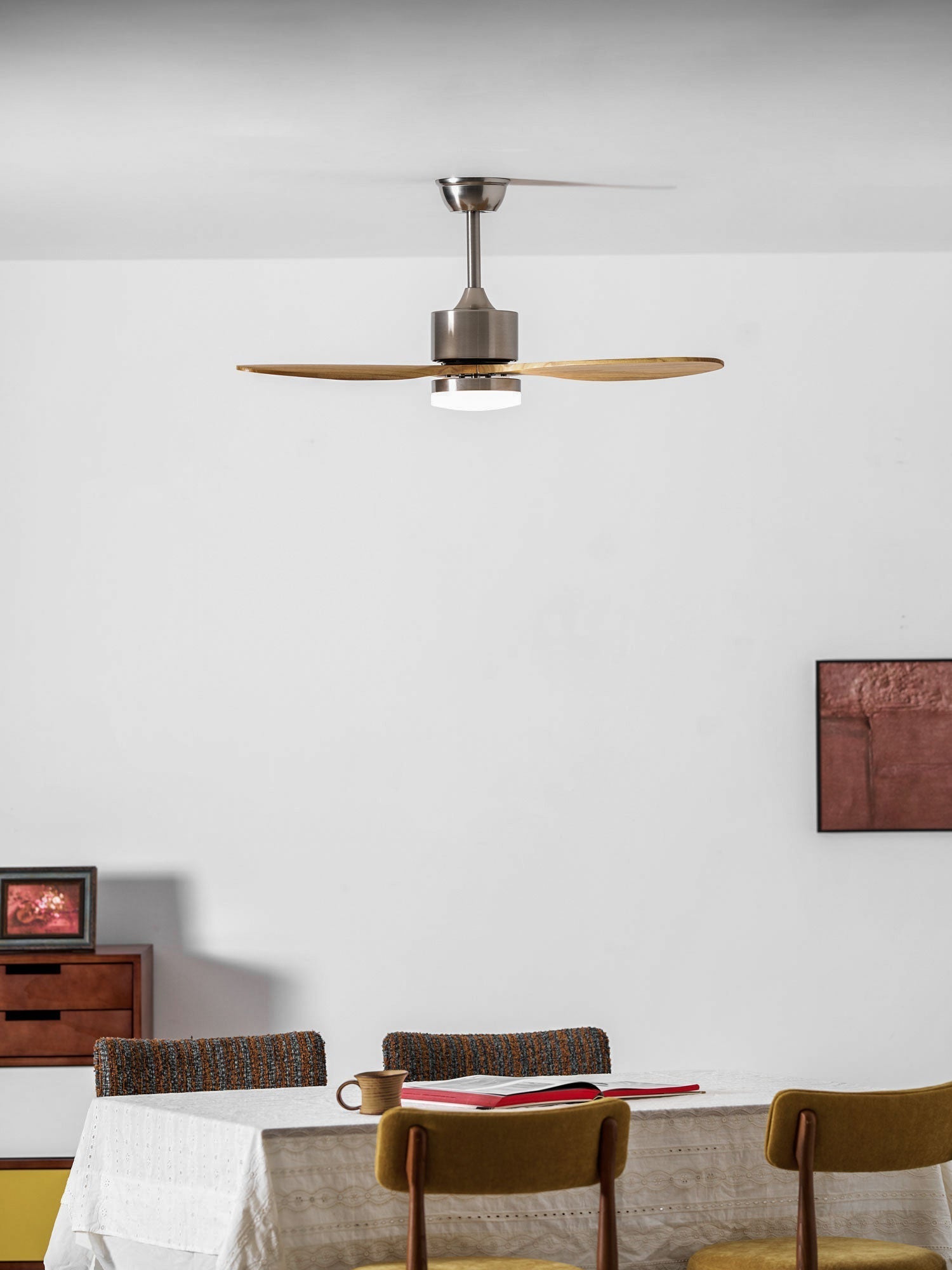 Deckenventilator | Holzklingen, LED-Beleuchtung, Leise 4