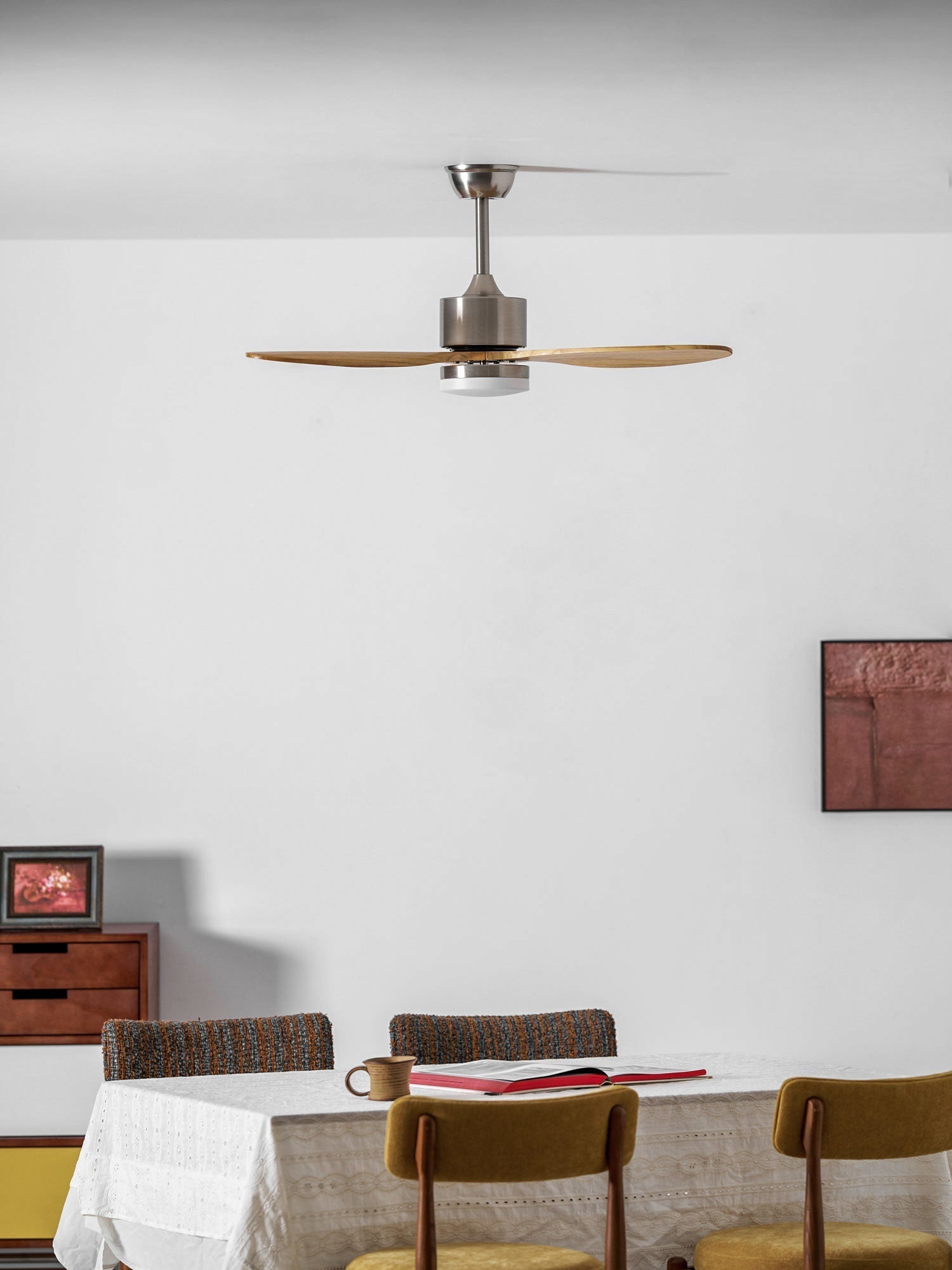 Deckenventilator | Holzklingen, LED-Beleuchtung, Leise 7
