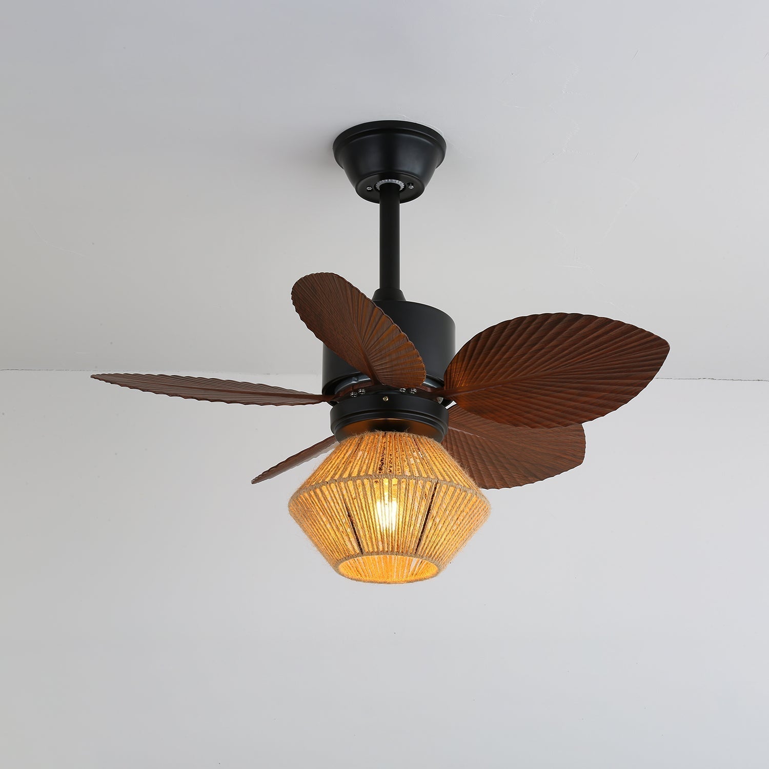 Deckenventilator | Tropisches Rattan, Leise mit Fernbedienung 5