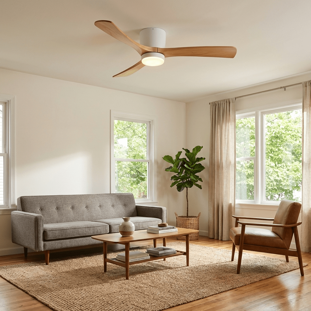 Deckenventilatorleuchte | Holzoptik, Nordisches Design 5