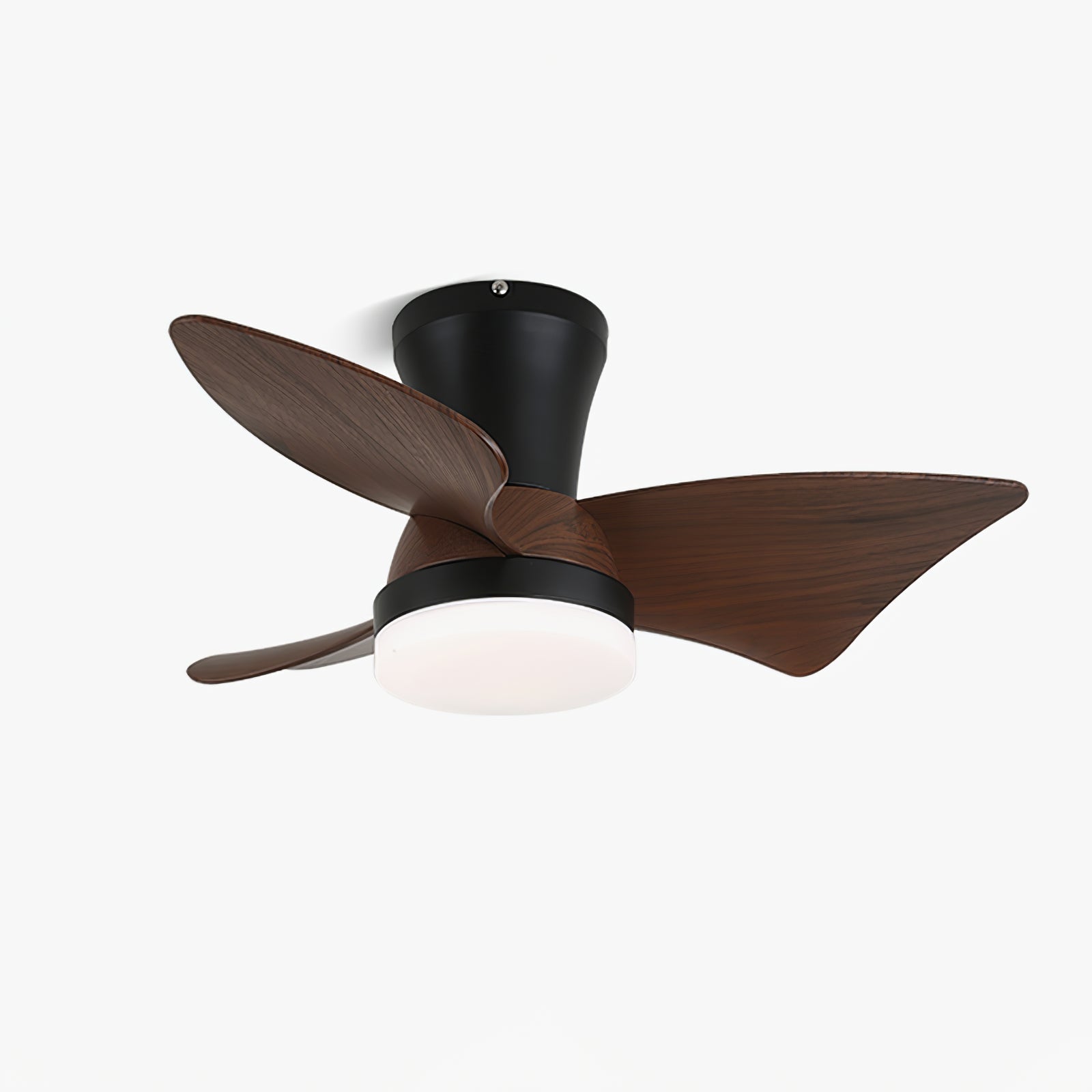 Deckenventilatorleuchte | Walnussholzoptik, integrierte LED-Beleuchtung 1