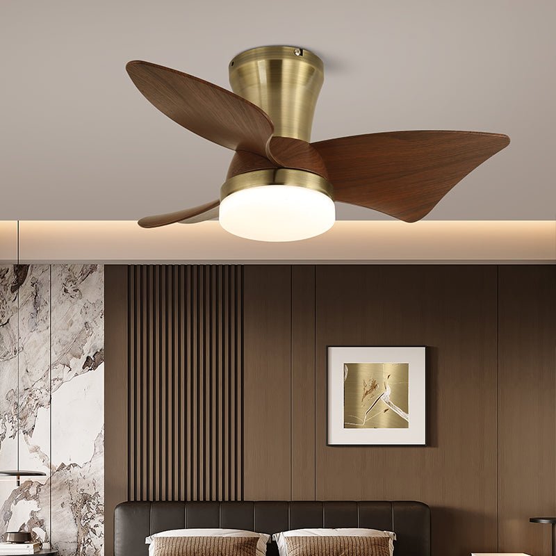 Deckenventilatorleuchte | Walnussholzoptik, integrierte LED-Beleuchtung 6