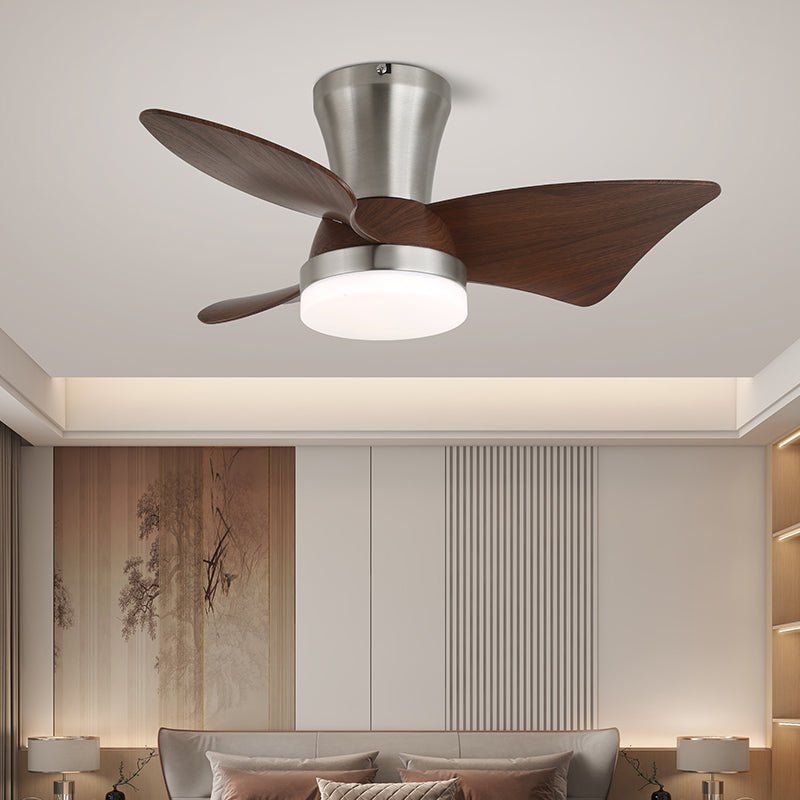 Deckenventilatorleuchte | Walnussholzoptik, integrierte LED-Beleuchtung 7