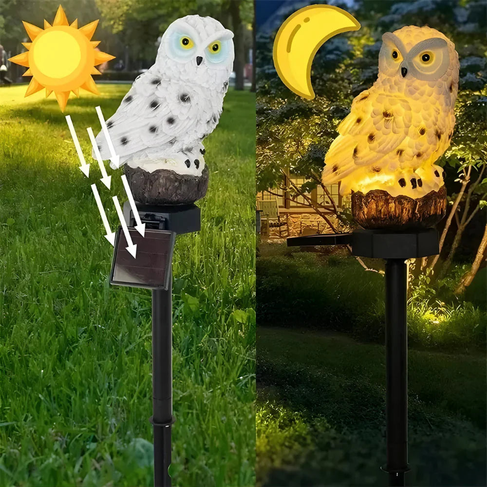 Gartenlampe | Solarbetrieben, Wetterfest, Eulenform 2