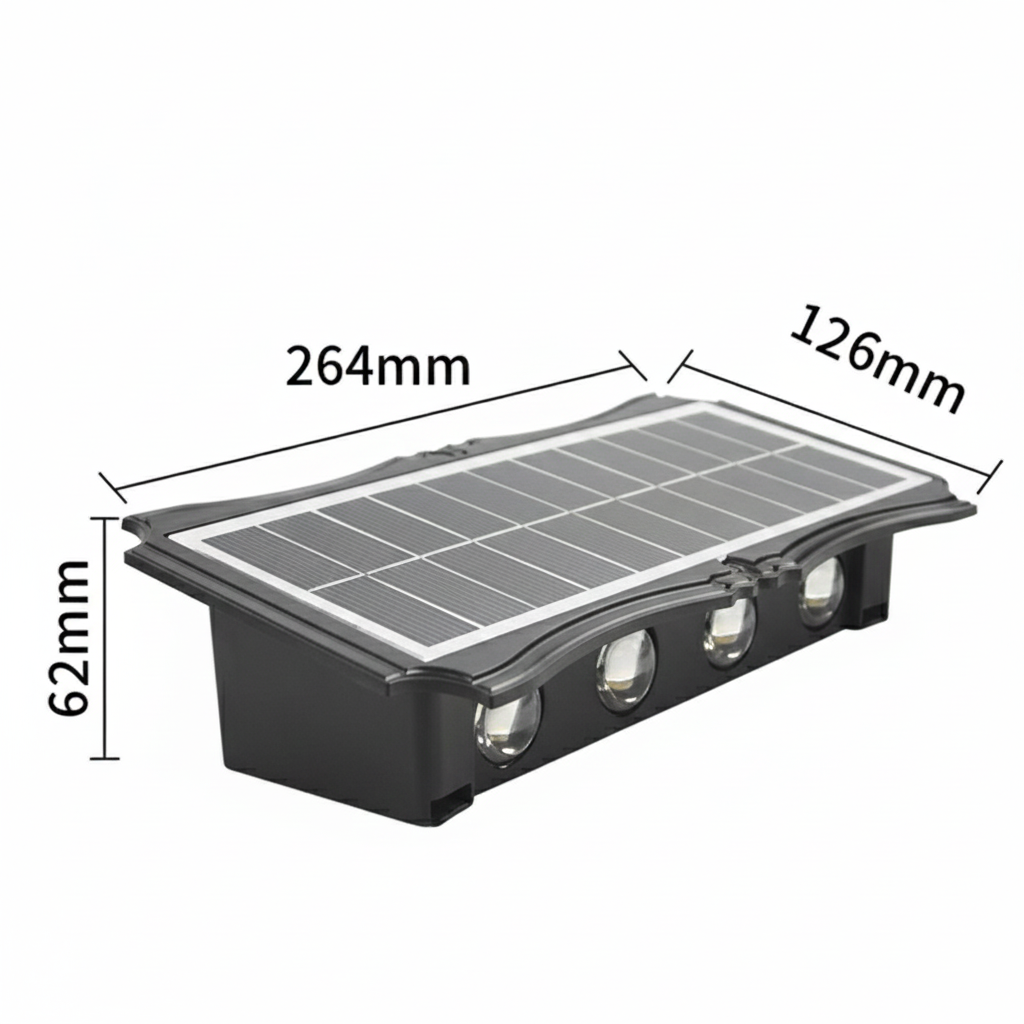 SolarEdge LED Solar Wandleuchte Außen – Wasserdichtes Wandlicht mit Warmweißem Licht