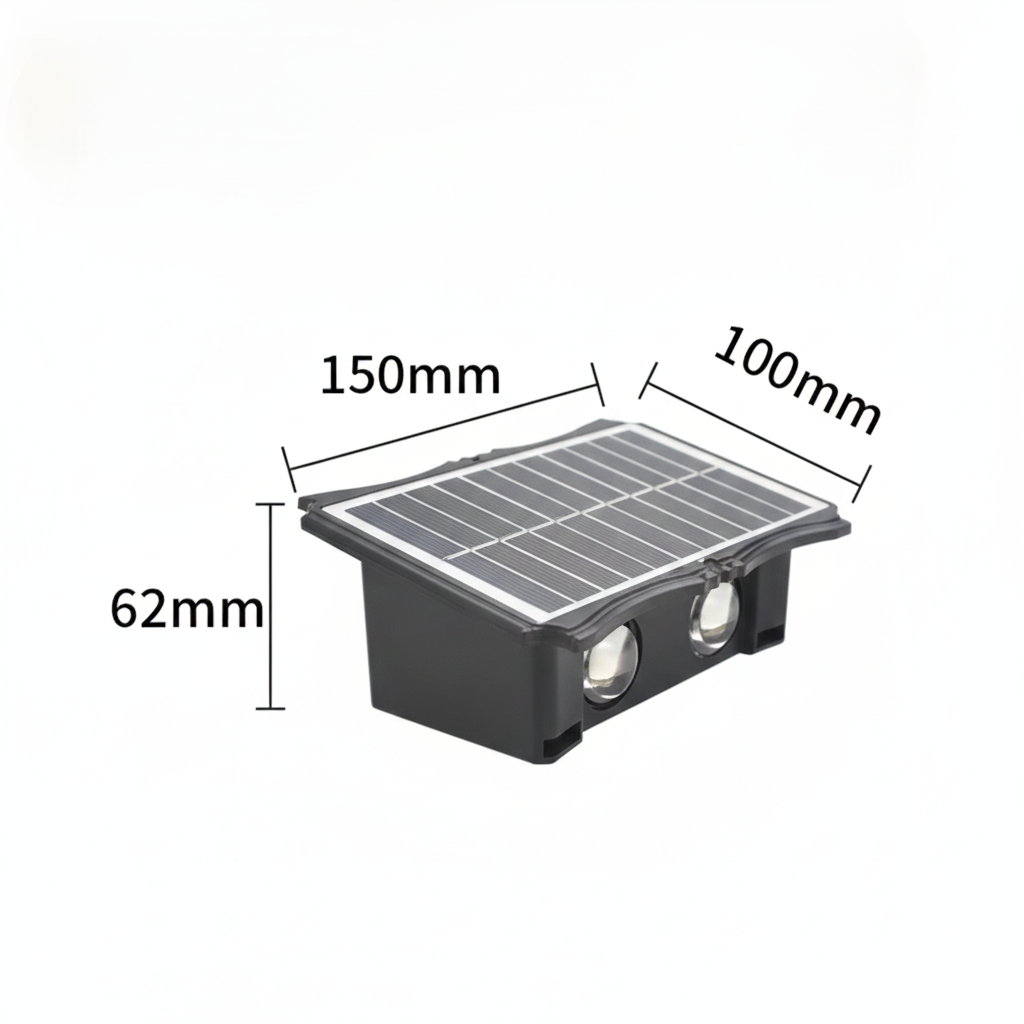 SolarEdge LED Solar Wandleuchte Außen – Wasserdichtes Wandlicht mit Warmweißem Licht