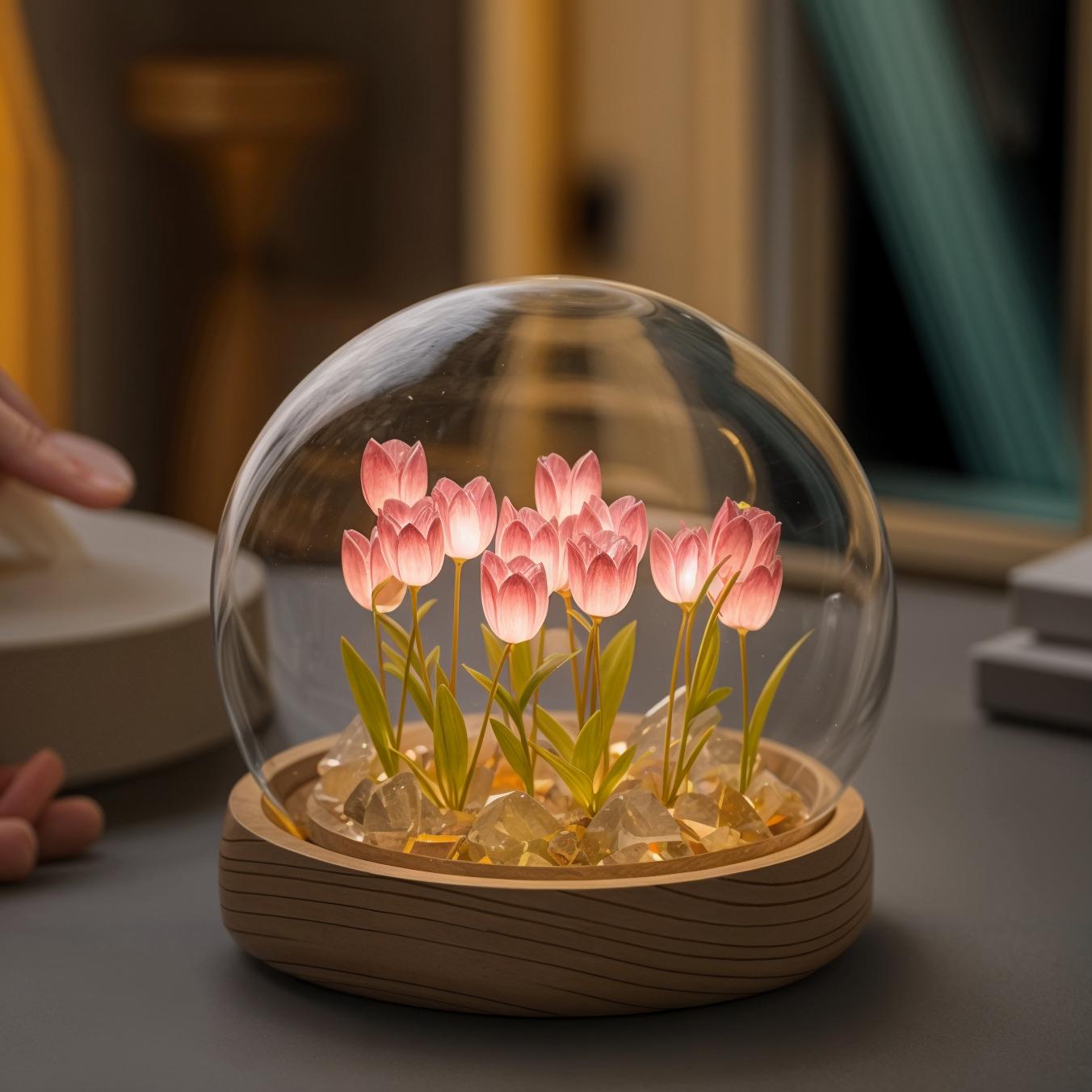 LumiTulip LED-Kuppellampe mit Farbwechsel für Innenräume
