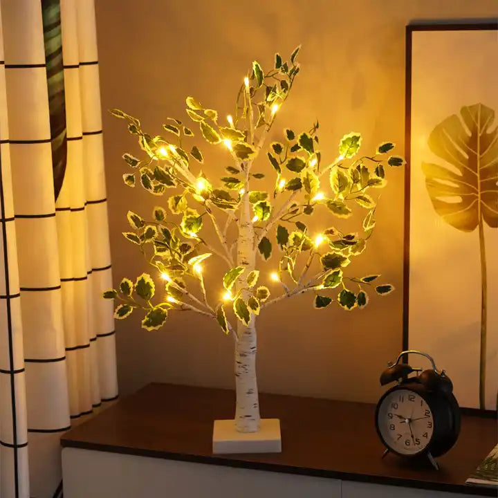 Lumora LED Baumlichter mit Grünen Blättern – Warmweiß Garten & Terrasse