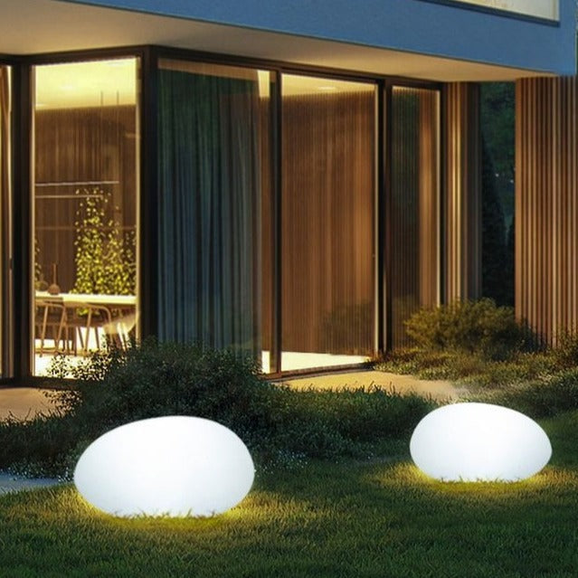 StoneGlow LED Gartenleuchte Pflasterstein-Optik Solar Grau
