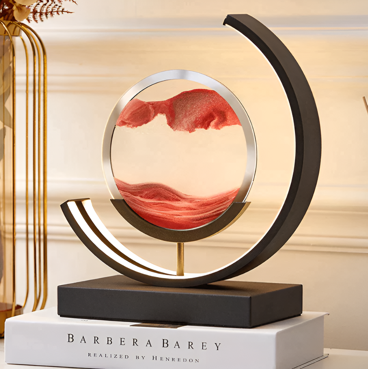 LumaSand – Dimmbare Sandlampe mit App & Fernbedienung für Zuhause