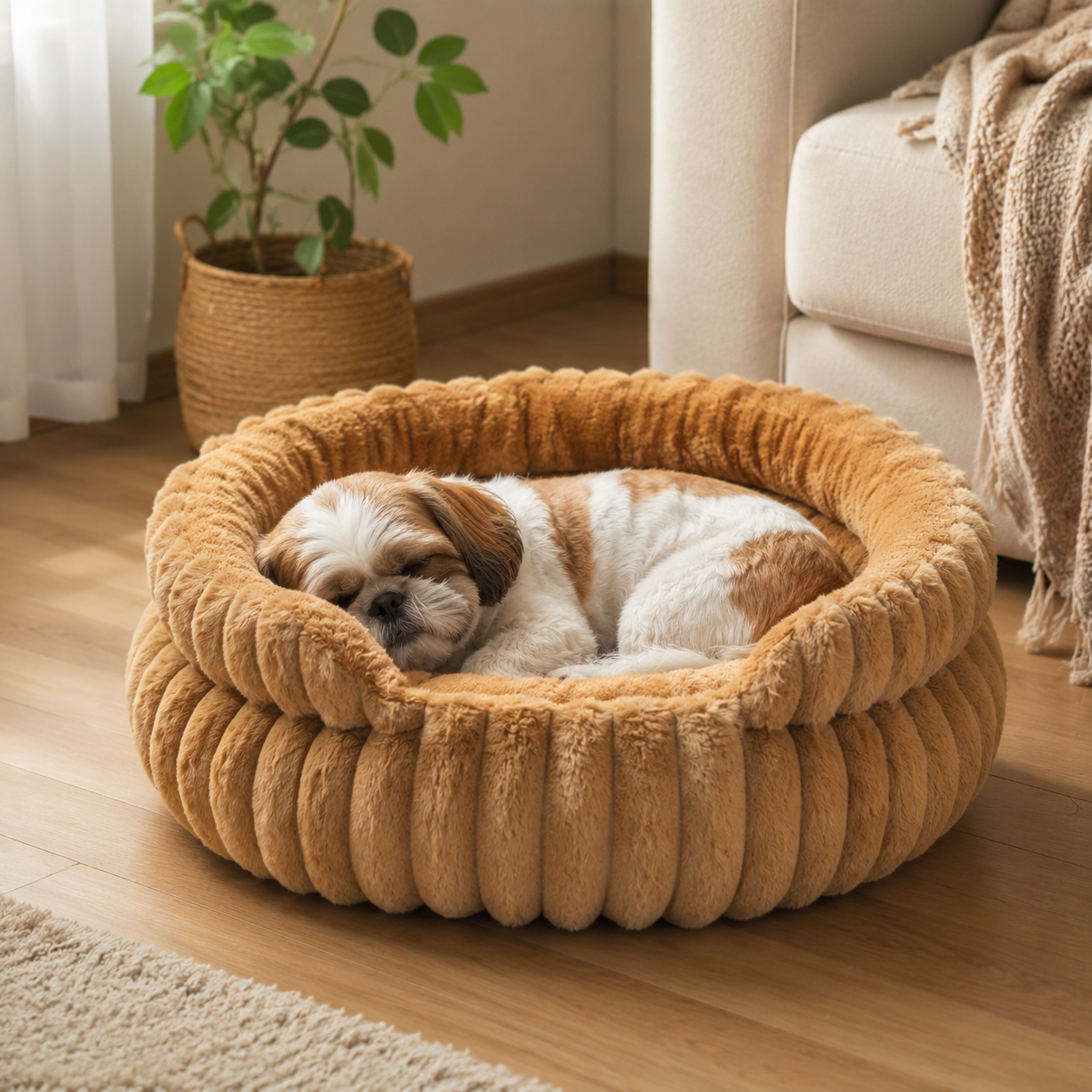Hundebett | Rund, Erhöhte Gepolsterte Seiten 2