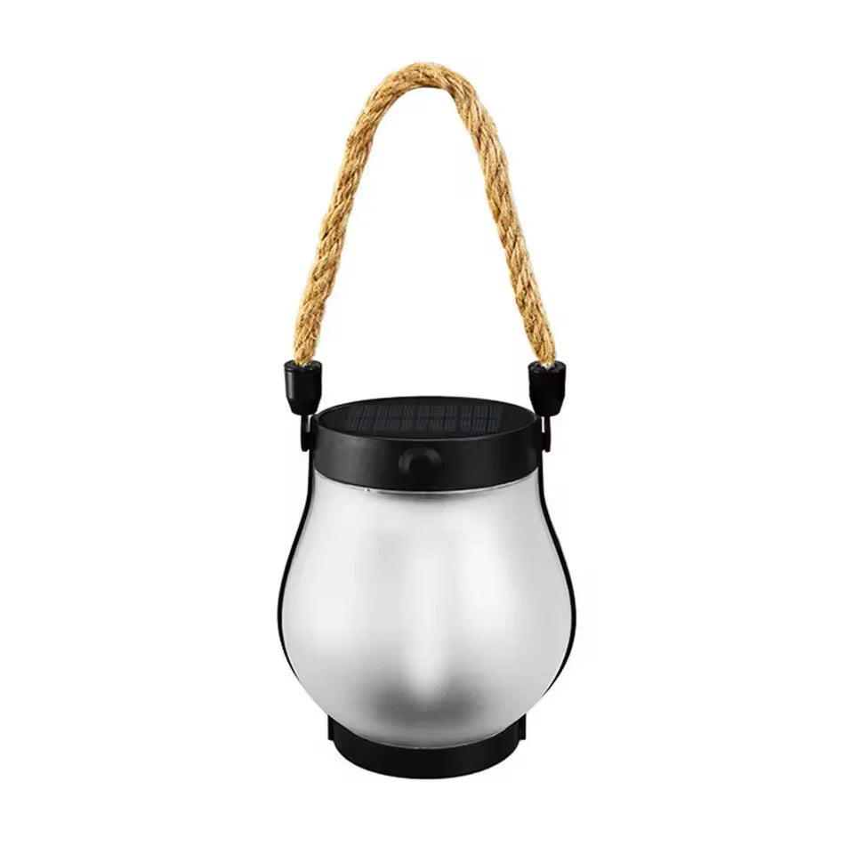 Nordlicht Solar-Laterne modern LED wetterfest schwarz Garten