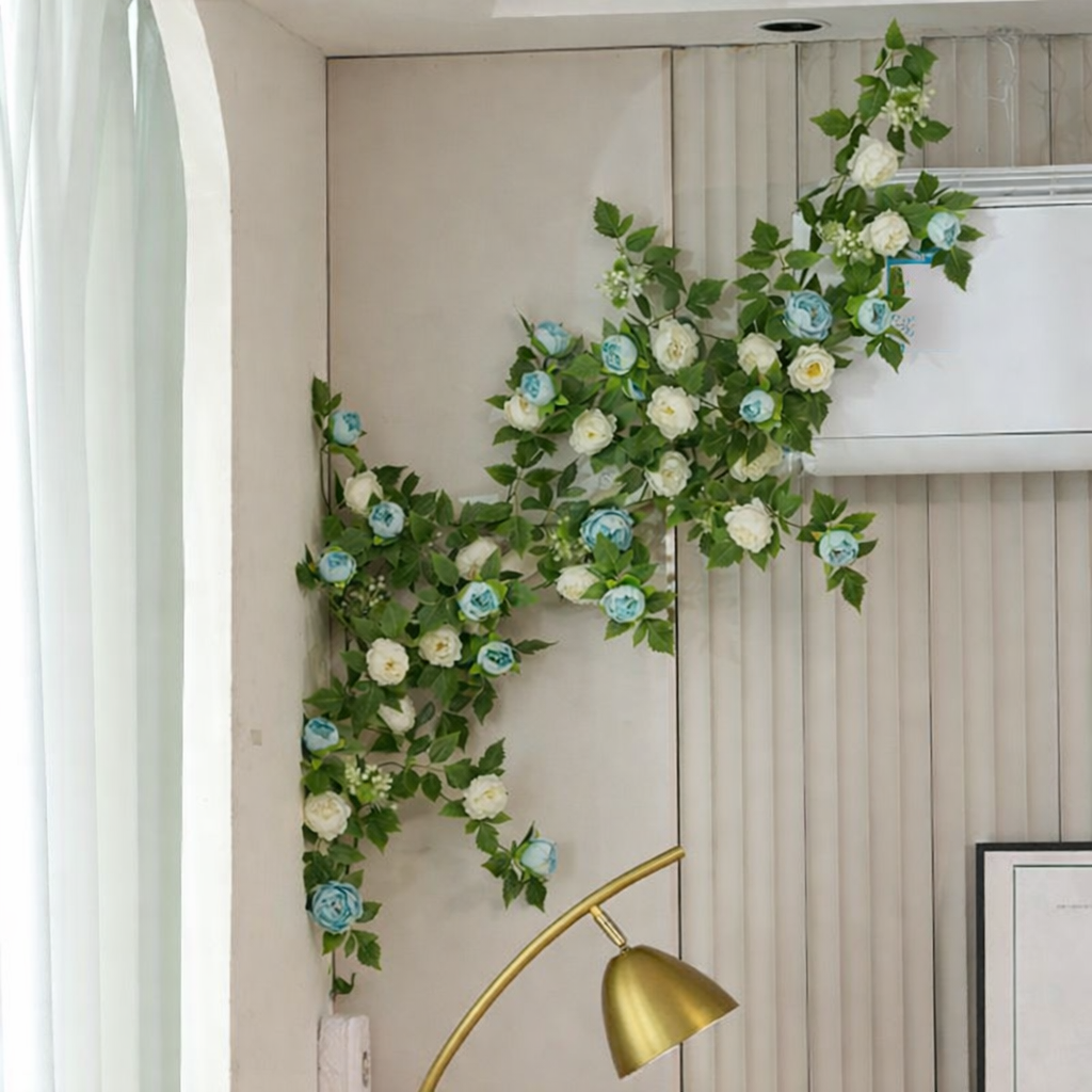 BlossomGlow LED-Leuchtgirlande in Rosa für Wanddekoration