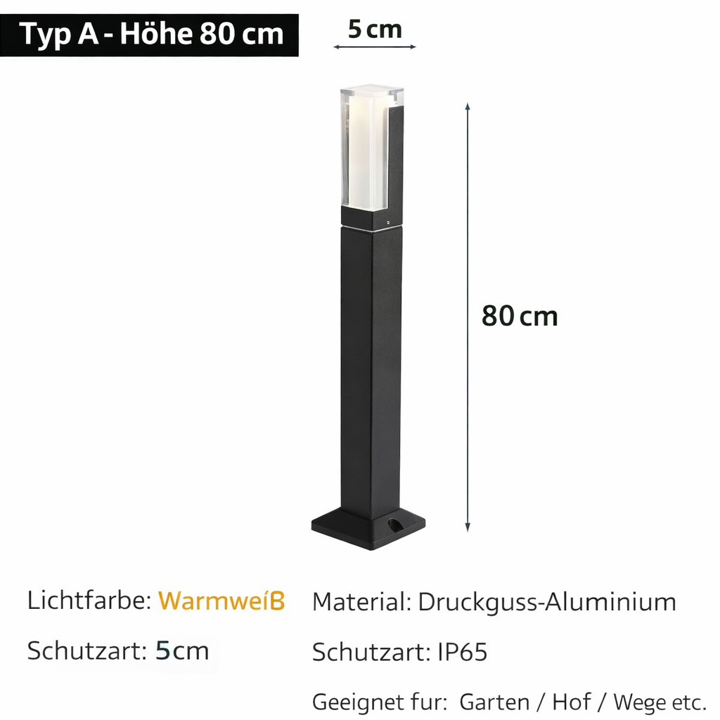 InduLuce Außenlampe LED Rechteckig Metall Anthrazit für Terrasse