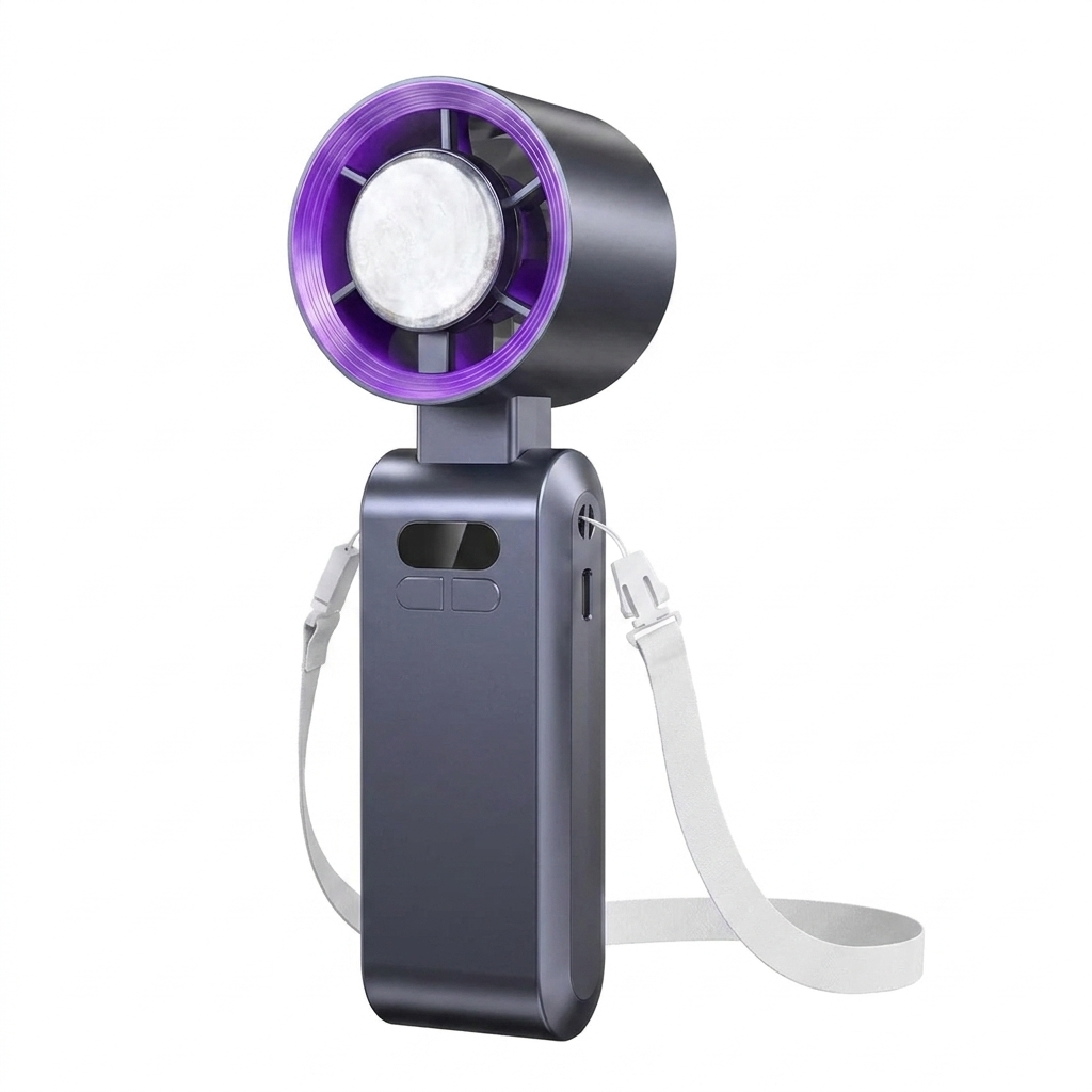 Kompakter Mobebo Pocket Cooling Fan – Leise 28dB – Ideal für Büro und Schlafzimmer
