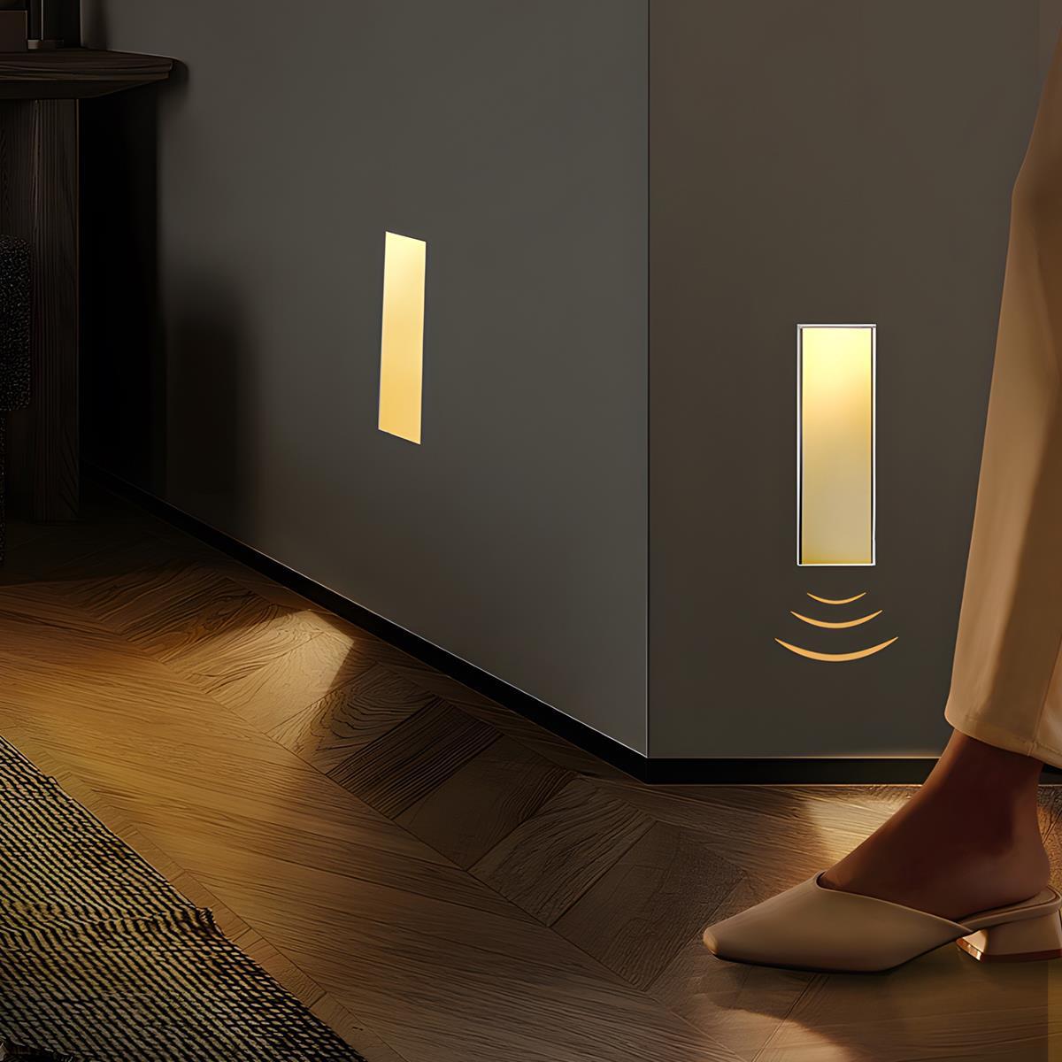 LED-Treppeneinbauleuchte | Minimalistisches Design, Bewegungsmelder 0