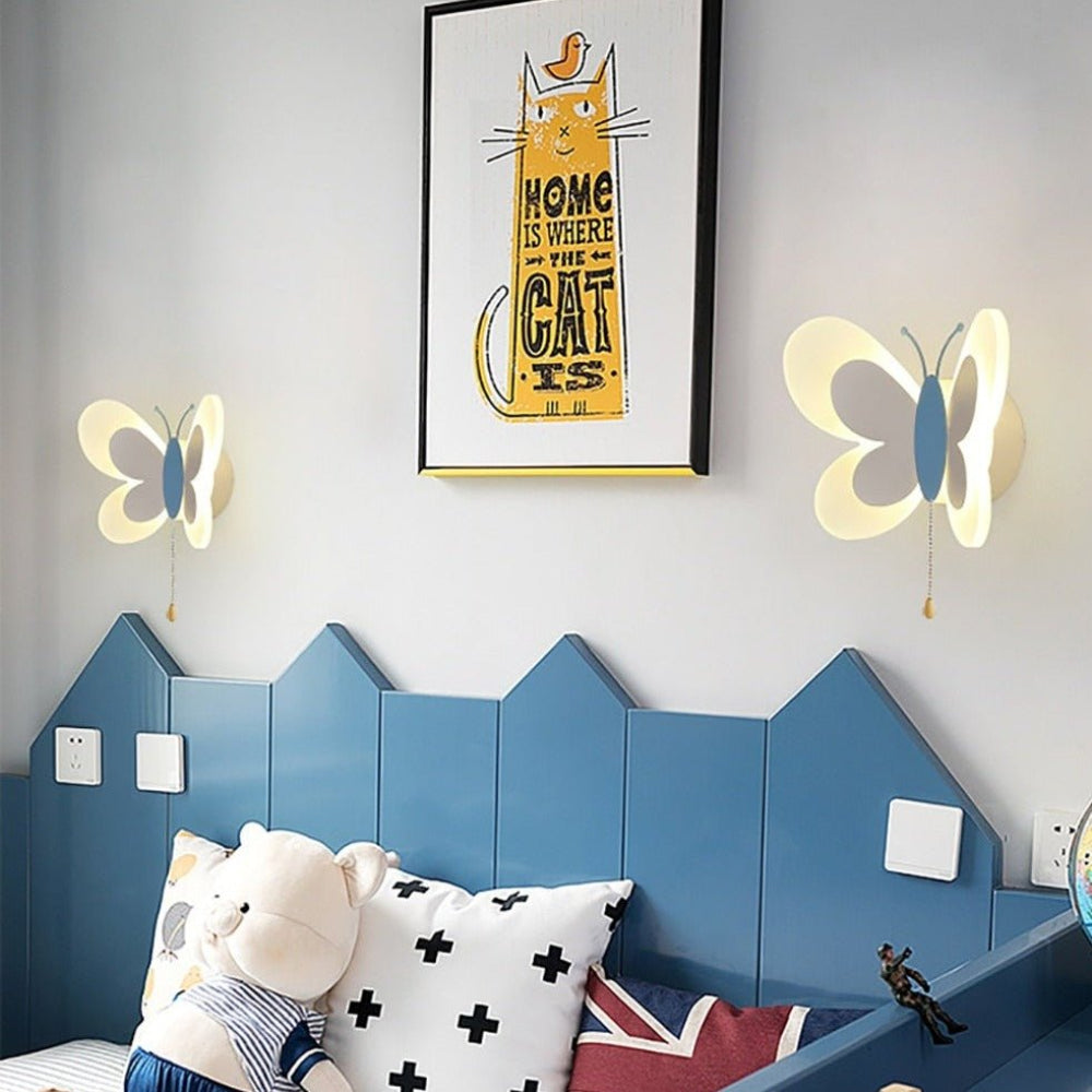 LumoWings LED-Wandleuchte modern mit Schmetterlingsdesign Gold fürs Wohnzimmer