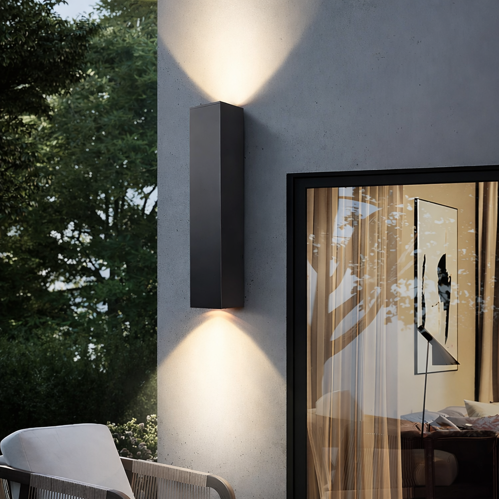 LED Außenwandleuchte Edelstahl Modern Minimalistisches Design IP65 Wasserdicht Warmweiß für Fassade Terrasse und Eingangsbereich