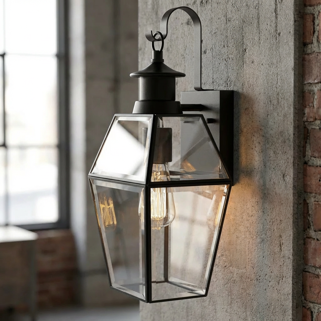 LED Außenwandleuchte mit Bewegungsmelder Warmweiß Außen IP44 Mattschwarz Vintage für Eingang und Fassade