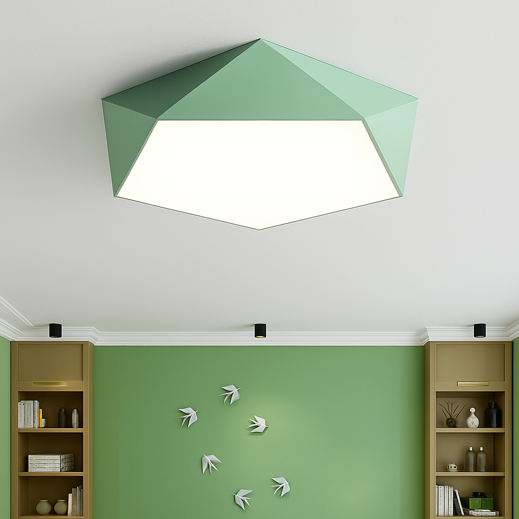 LED Deckenleuchte | Geometrische Form, Lackierte Metallstruktur 4