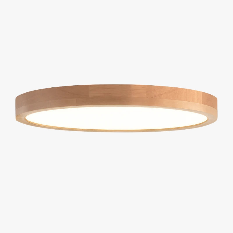 LED Deckenleuchte | Rund, Naturholz, Schlankes Profil 0