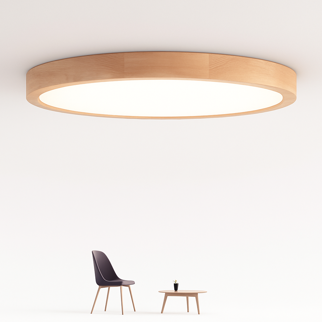 LED Deckenleuchte | Rund, Naturholz, Schlankes Profil 1