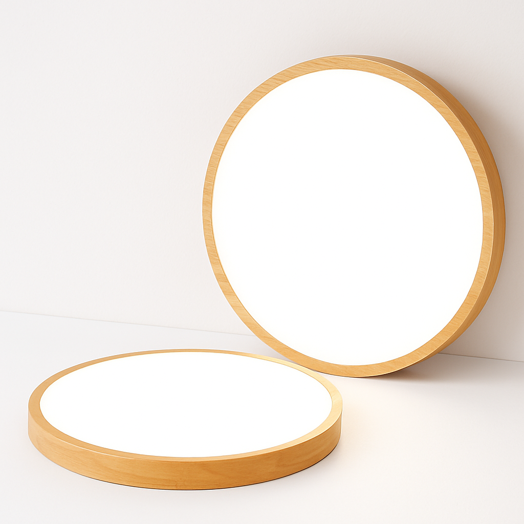 LED Deckenleuchte | Rund, Naturholz, Schlankes Profil 2