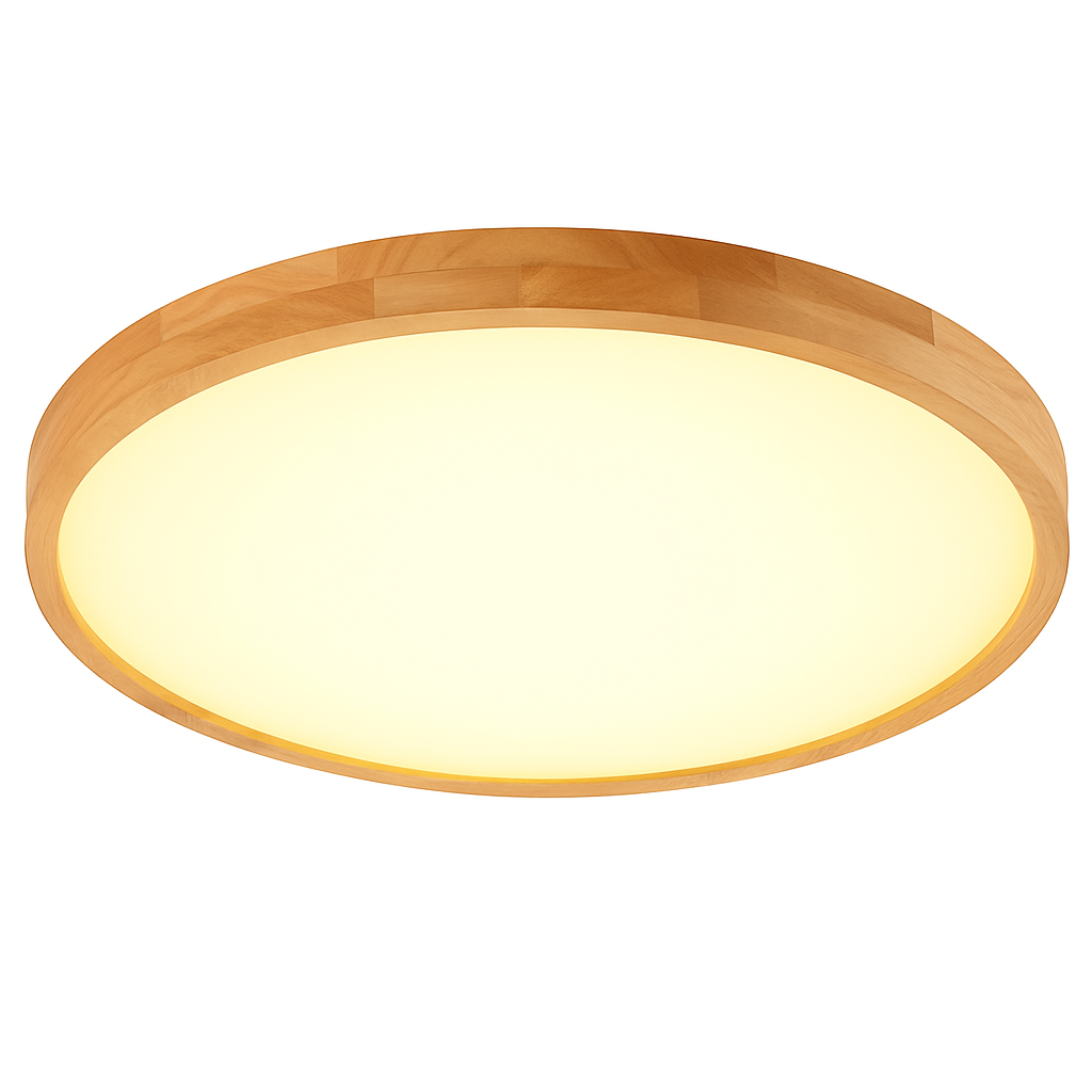 LED Deckenleuchte | Rund, Naturholz, Schlankes Profil 3