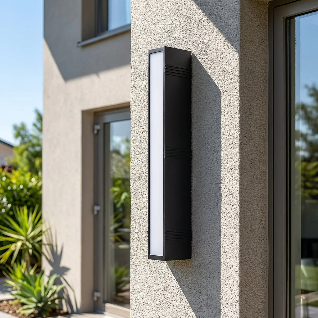 LED Wandleuchte Außen IP65 Aluminium Modern für Fassade und Hauseingang mit Up Down Lichtdesign