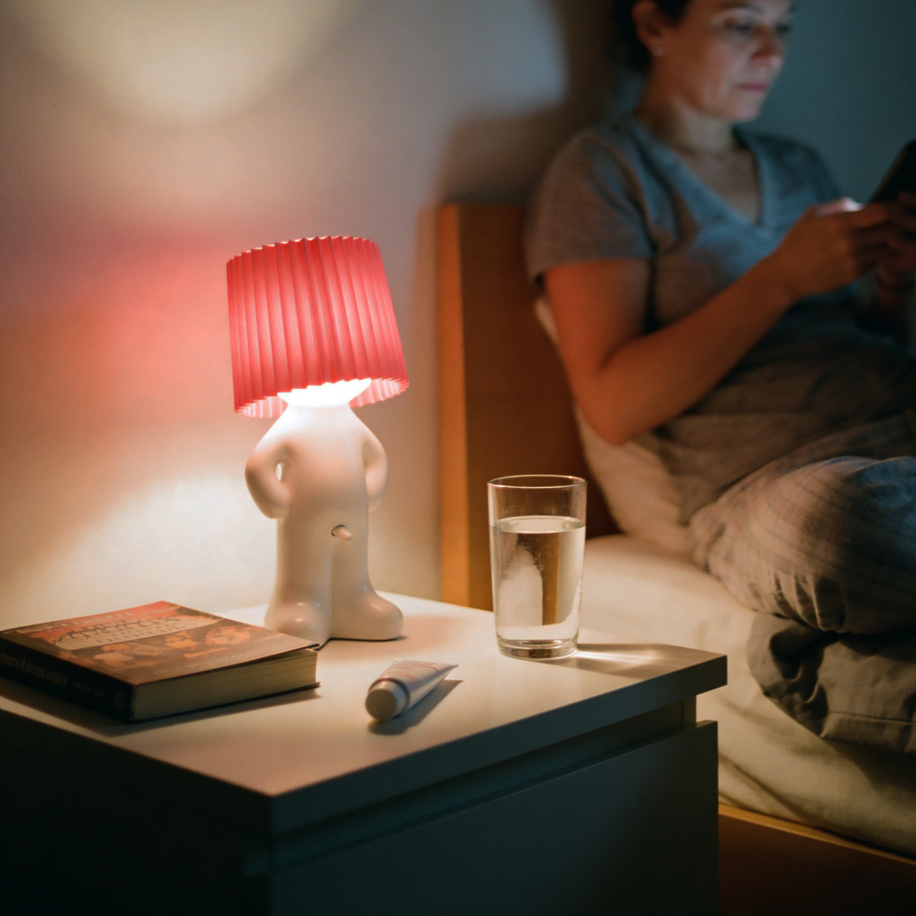 Herr Leuchte – Witzige Akku-Tischlampe mit Dimmer | Kabellos