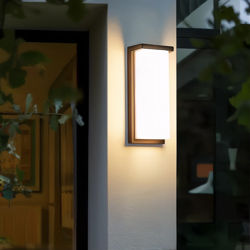 ShineLume – Rechteckige LED Außenwandleuchte, wasserdicht für Garten