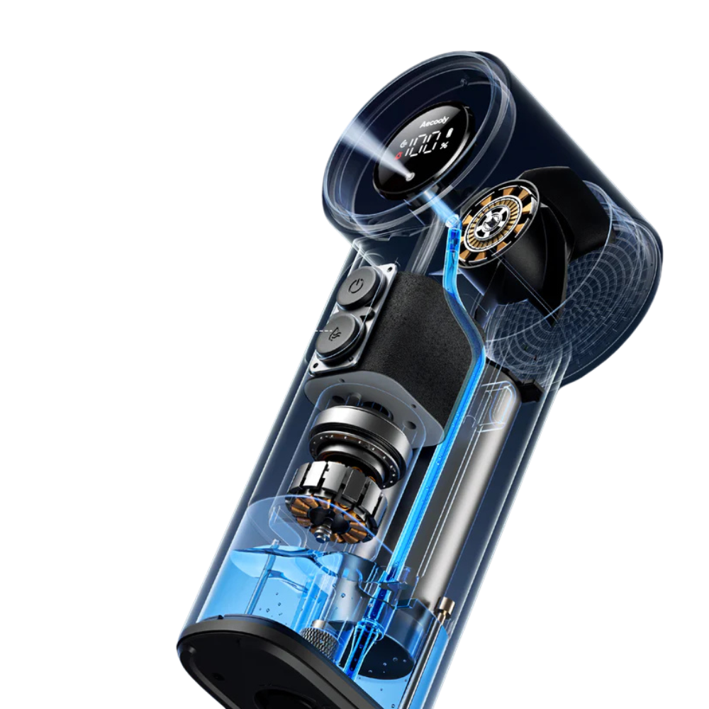 Portable Ventilator 4500mAh – 5 Geschwindigkeiten – Leise 51dB – Bis 25h Laufzeit – Kompakte Größe