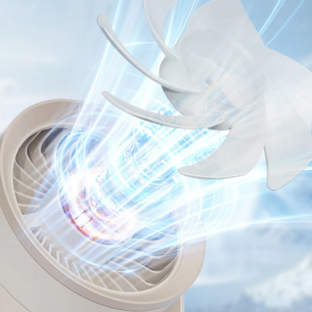 Mini Ventilator mit USB Aufladung & Licht – Tragbar, Kompakt – Für Büro & Schlafzimmer