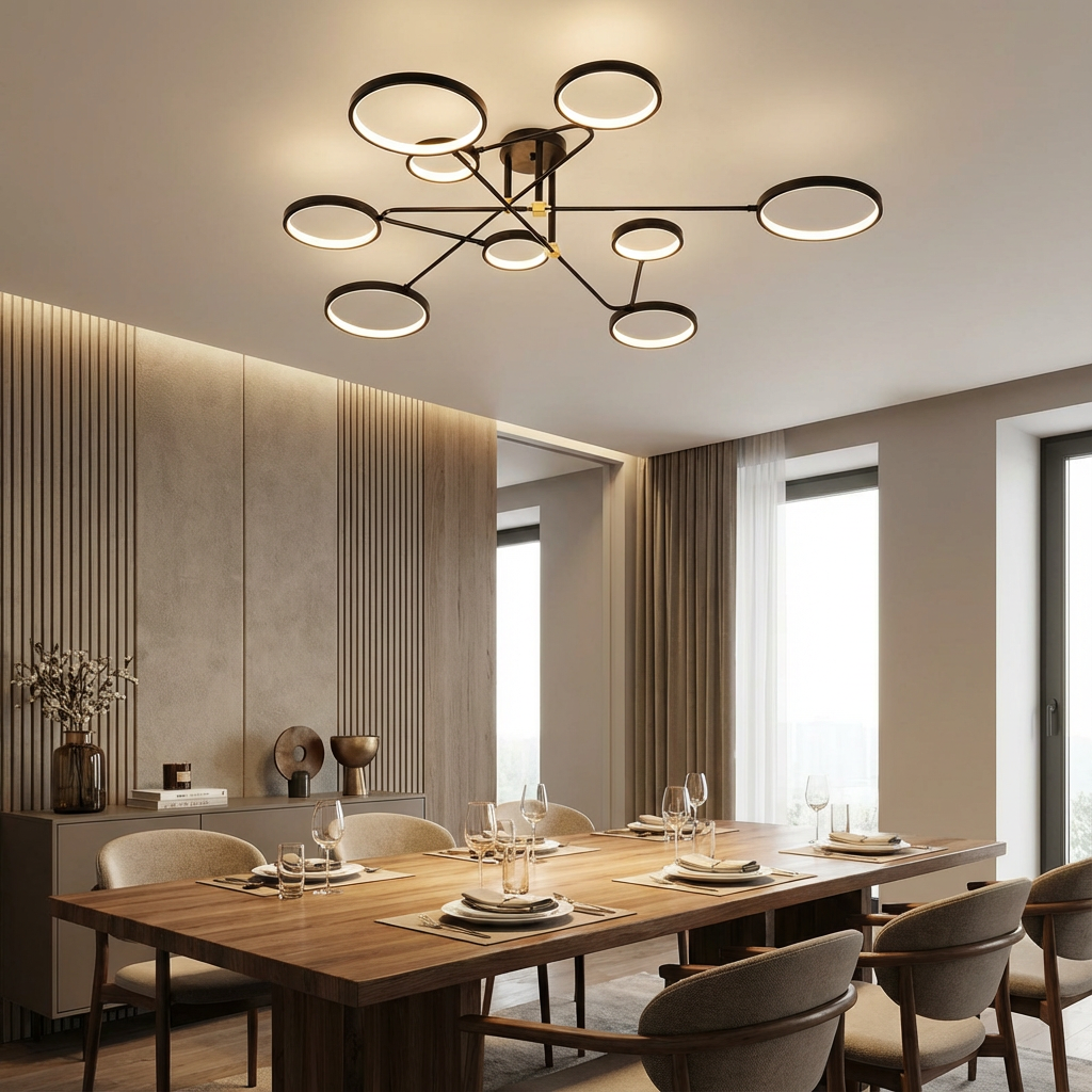 LumenVibe LED-Kronleuchter - Modernes Design mit verstellbarer Aufhängung