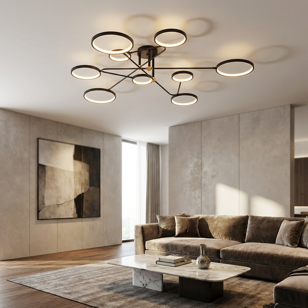 LumenVibe LED-Kronleuchter - Modernes Design mit verstellbarer Aufhängung