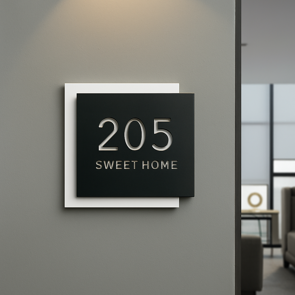 Acryl Hausnummer 3D Schwebend Modern Außen Wetterfest für Fassade und Hauseingang Anthrazit