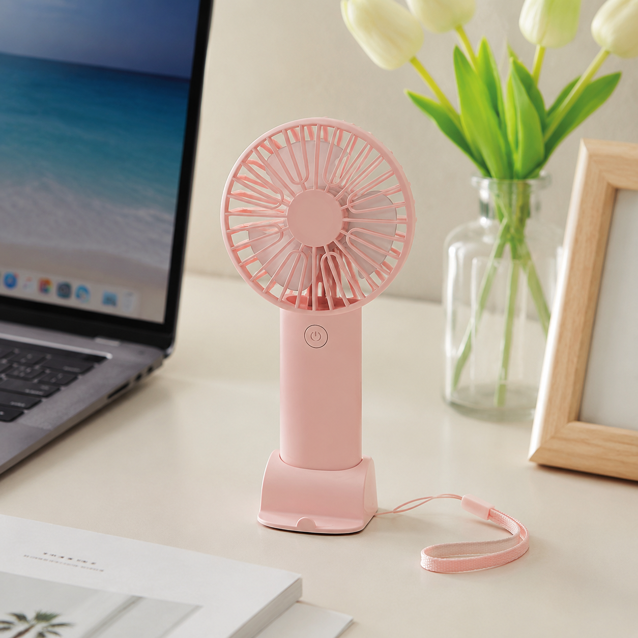 Mini-Tischventilator | Schwarzes ABS-Gehäuse, USB-Aufladung 6