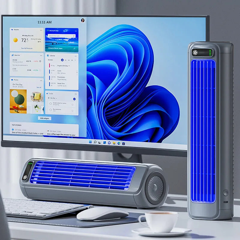 Mobile Klimaanlage | Kompaktes Design, Blaue Belüftung 0