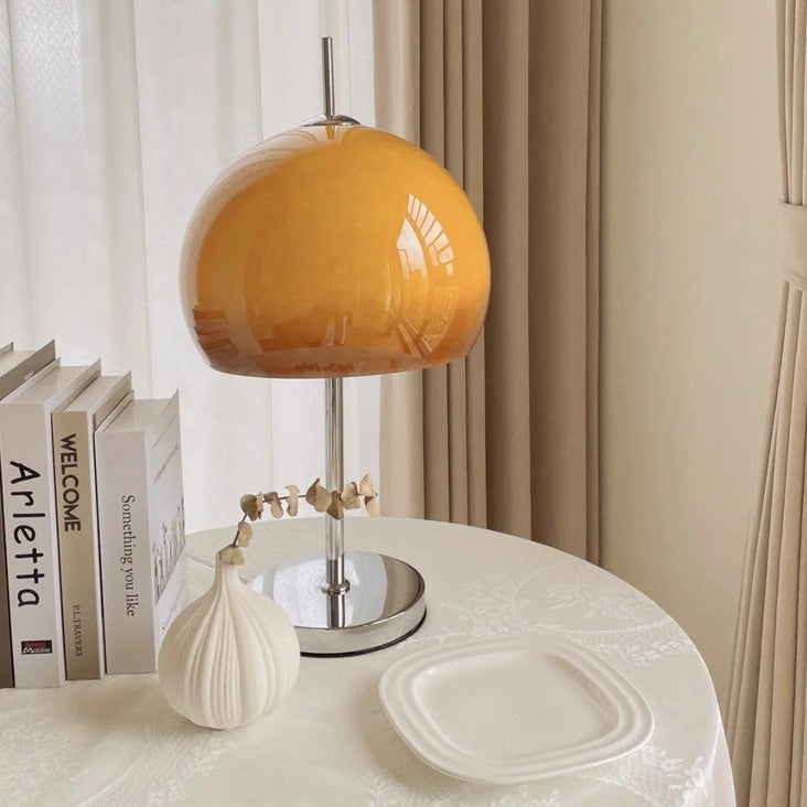MushGlow Bauhaus Tischlampe – Modernes Pilzdesign Dimmbar Weiß Wohnzimmer