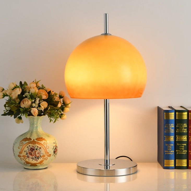 MushGlow Bauhaus Tischlampe – Modernes Pilzdesign Dimmbar Weiß Wohnzimmer