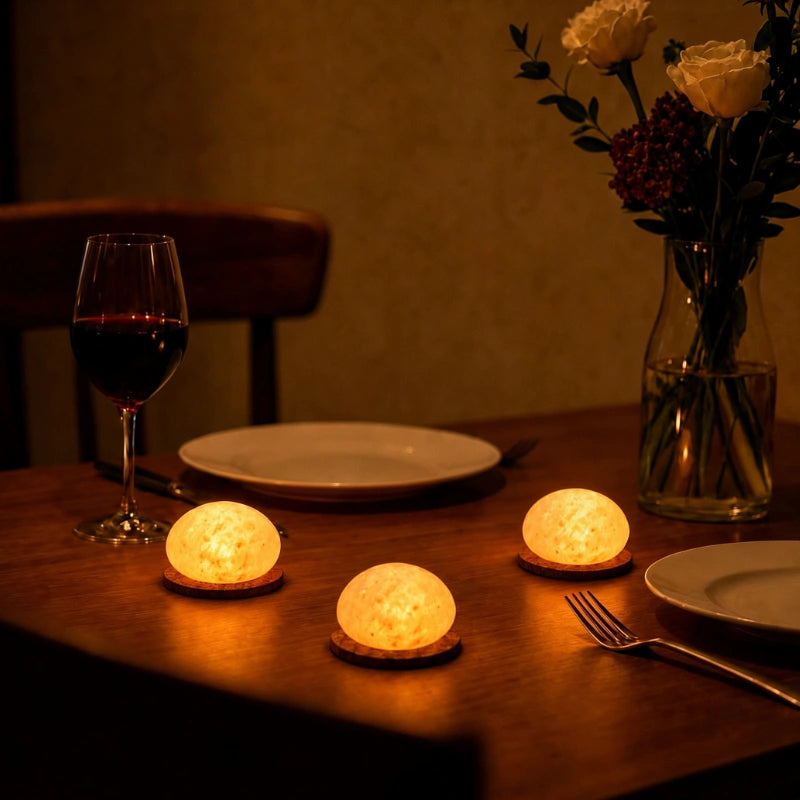 Nachttischlampe | Mineralisches Finish, Kabellos Wiederaufladbar 2