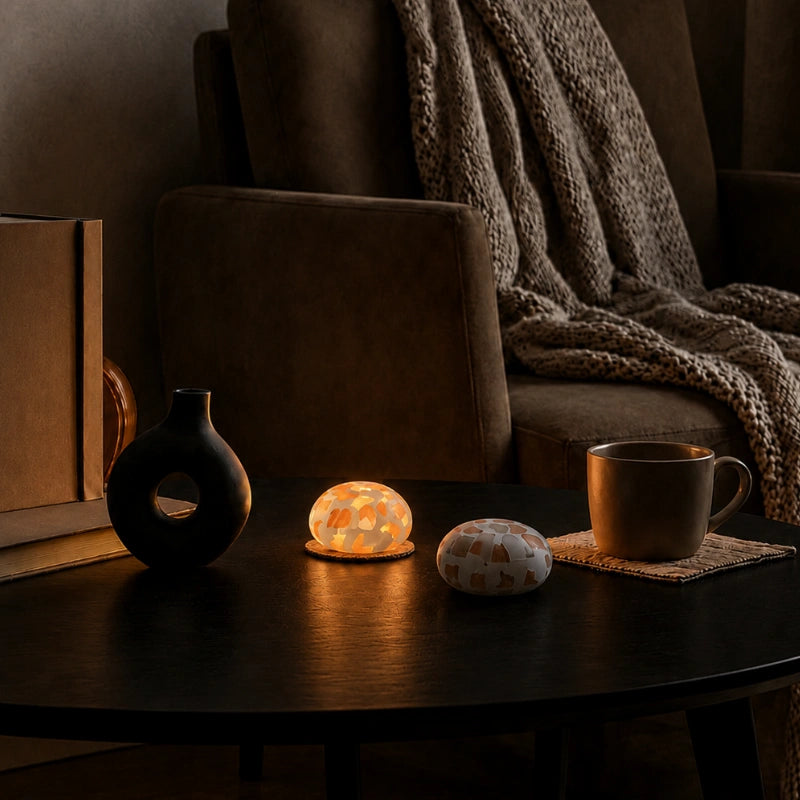 Nachttischlampe | Mineralisches Finish, Kabellos Wiederaufladbar 5