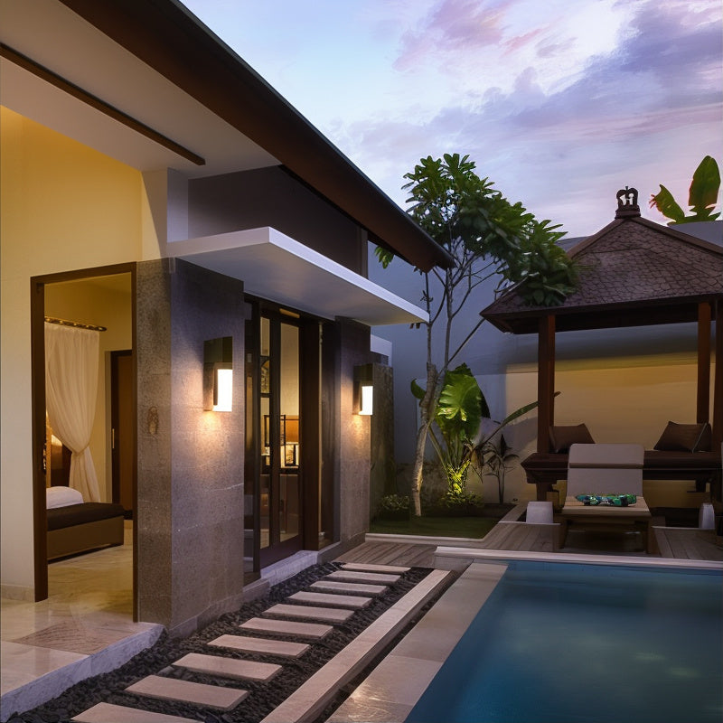 SentinelGlow – LED Außenlampe mit Bewegungsmelder, schwarz & modern