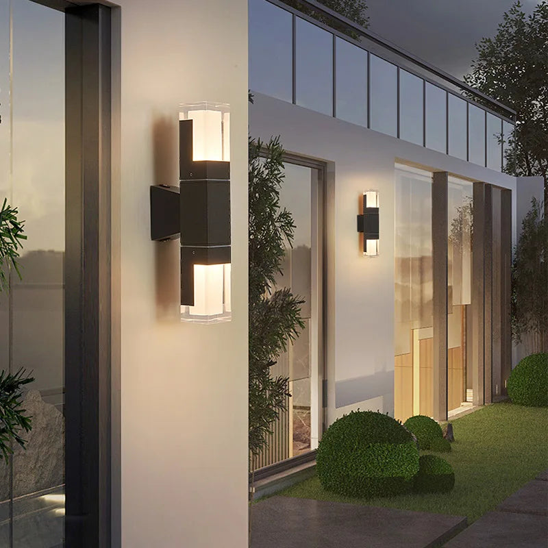 SentinelGlow – LED Außenlampe mit Bewegungsmelder, schwarz & modern
