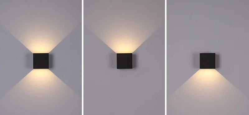 AquaShield Wandlampe Modern LED IP65 Schwarz für Garten & Terrasse