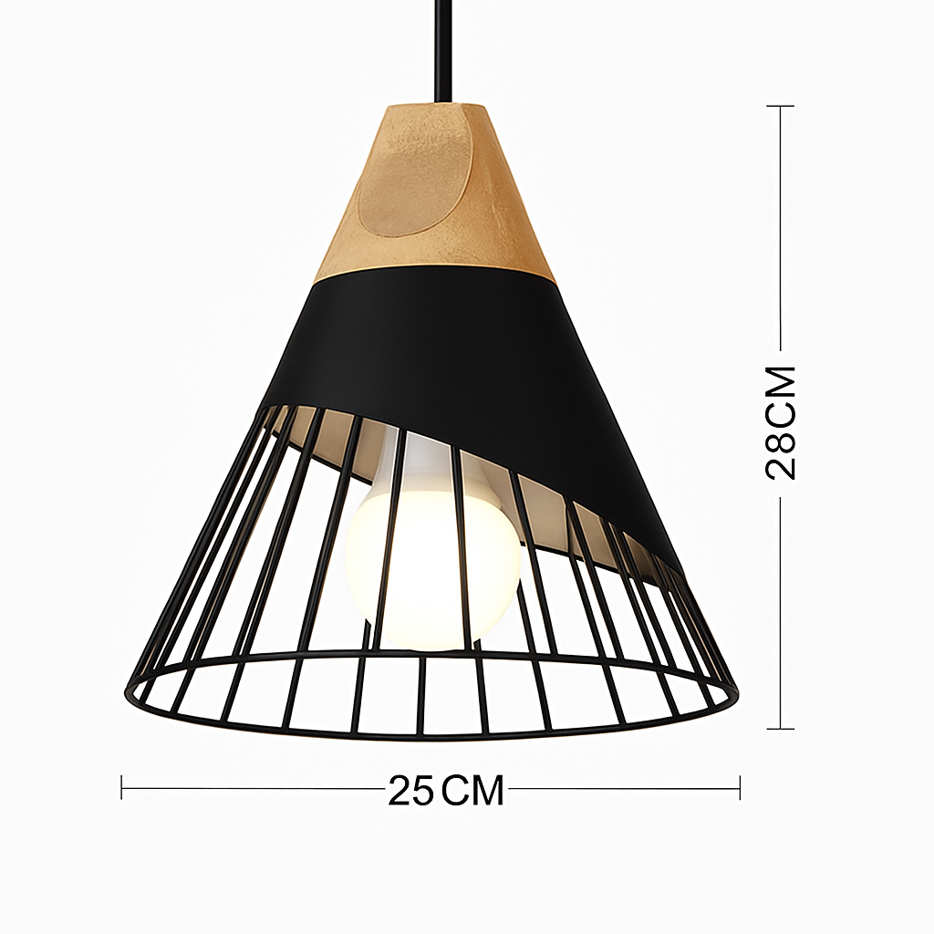 Pendelleuchte | Farbiges Metall, Helles Holz, Verschiedene Formen 16