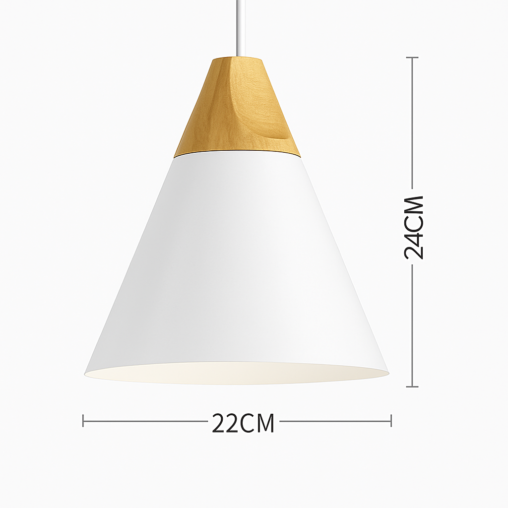 Pendelleuchte | Farbiges Metall, Helles Holz, Verschiedene Formen 18
