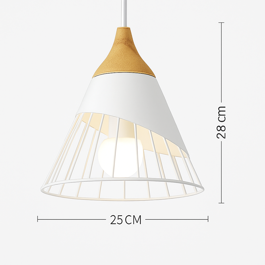 Pendelleuchte | Farbiges Metall, Helles Holz, Verschiedene Formen 21
